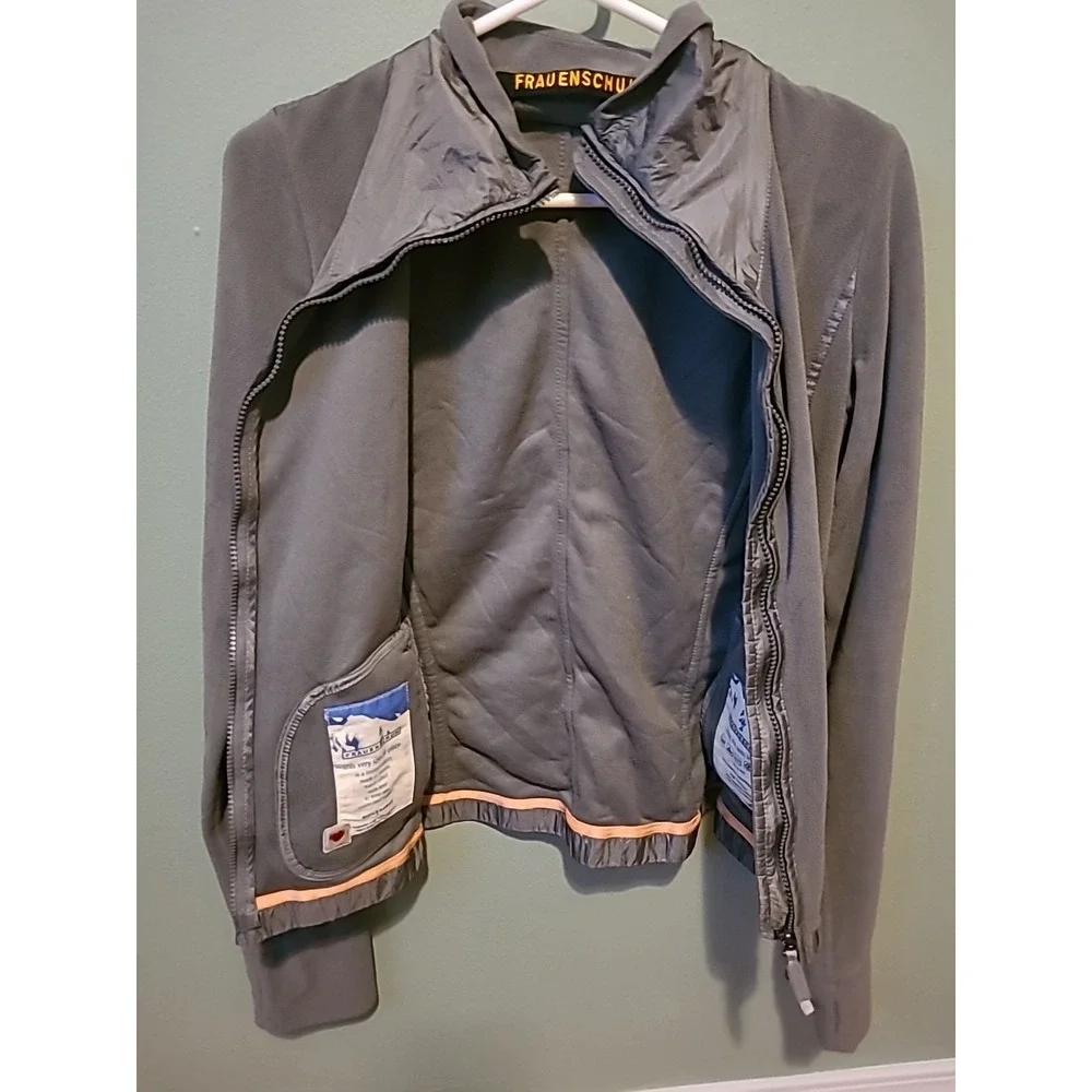 Frauenschuh Women's Ski Full Zip Gray Nylon Fleece Jacket Size‎ Large - Picture 4 of 8